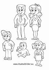 Familie Menschen Ausmalbild Ausdrucken Puppets Malvorlagen Ausmalen Coloring Kostenlos Erwachsene Familien Junge Geschwister Zeichnung Zeichentrick Generationen sketch template