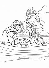 Rapunzel Flynn Boat Coloring Pages Printable Tangled Categories sketch template