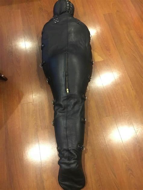 leather sleep sack bondage body bag bdsm mummy seductive etsy