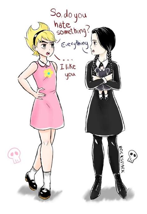 Mandy From Grim Adventures Of Billy And Mandy And Wednesday From