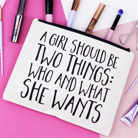 a girl should be two things makeup bag by elsie and nell