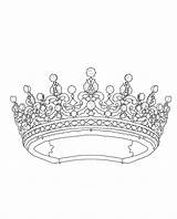 Crown Coloring Pages Royal Template Book Pag2 sketch template