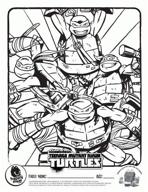 printable tmnt coloring pages goimages