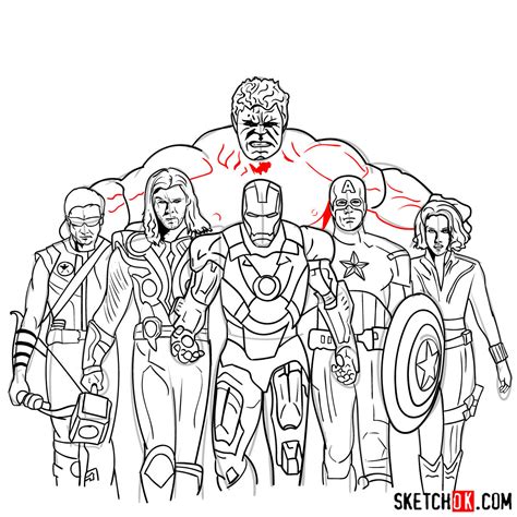 draw  avengers    film  step  step guide