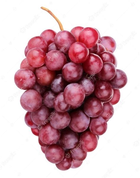 raisins isoles grappe de raisin rouge isole sur fond blanc avec