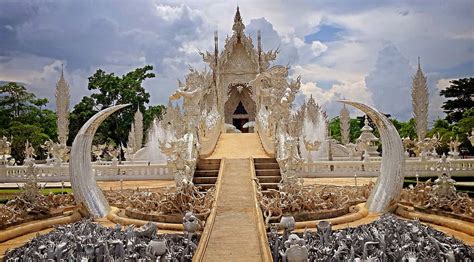 hd wallpaper wat rong khun chiang rai thailand chiang rai province  white temple