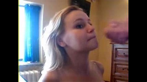 cute amateur blonde sucks cock for facial to elvis song xvideos