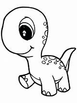 Coloring Dinosaurs Pages Kids Dino Color Baby Print Simple Children Printable Ba sketch template