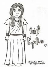 Perpetua Coloring Pages Saint St Felicity Paper Catholic Saints Paperdali Dali Sacagawea March Doll sketch template