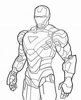Coloring Pages Iron Man Superhero Kids sketch template