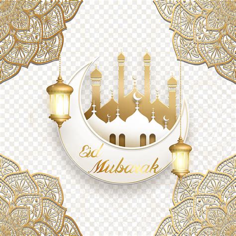 eid al fitr  png transparent creative mandala decoration golden