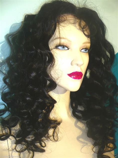 1b indian remi remy 100 human hair full lace wig wigs off black curly