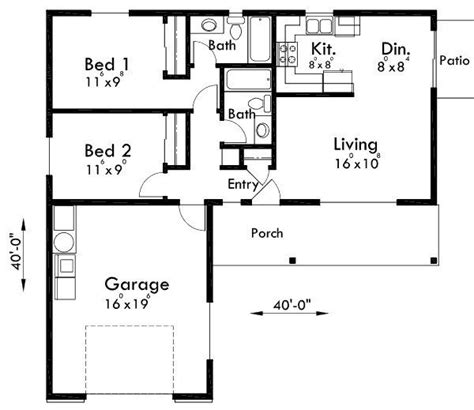 small  bedroom  bath house plans  home plans design