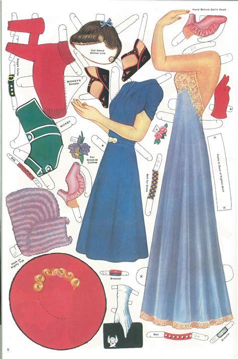 miss missy paper dolls glamour girl repro