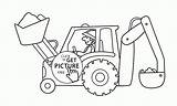 Backhoe Coloring Pages Kids Excavator Printable Drawing Digger Colouring Simple Cartoon Printables Choose Board Transportation Cars Getdrawings sketch template
