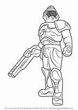 Doomguy Draw Doom Drawing Step Games Tutorials sketch template