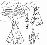 Indianer Canoe Indien Ausmalbild Ausdrucken sketch template