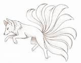 Kitsune Fox Drawing Nine Tailed Anime Pages Draw Coloring Sketch Spirit Pencil Sketches Deviantart Kawaii Template Animal Drawings Wolf Playful sketch template