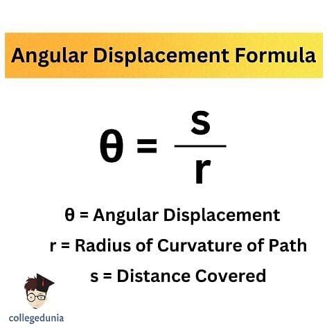 angular displacement formula definition solved examples