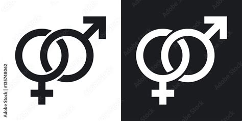 vecteur stock vector male and female sex symbols two tone version on
