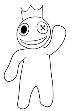 rainbow friends coloring page