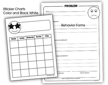 behavior clip chart behavior management  woworksheets tpt