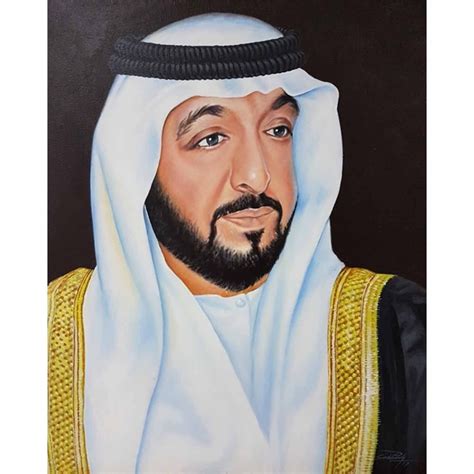 portrait  sheikh khalifa bin zayed al nahyan monda gallery