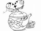 Coloring Decorative Pages Getdrawings Teapot sketch template