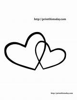 Coloring Pages Printable Hearts Heart Two Cute Drawing Overlapping Getdrawings Themed Each Another Other Printthistoday sketch template