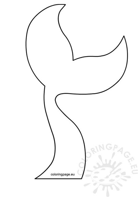 mermaid tail template printable coloring page