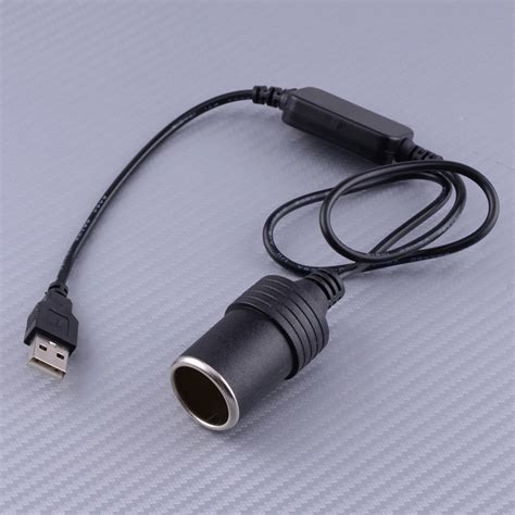 citall  usb male    car cigarette lighter female socket converter adapter cable cord