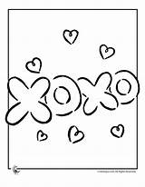 Coloring Kisses Hugs Pages sketch template
