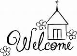 Clipart Church Welcome Cliparts Library sketch template
