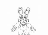 Bonnie Fnaf Toy Coloring Freddy Pages Nights Five Colouring Chica Deviantart Contorno Freddys Naf Print Printable Color Bunny Drawing Getcolorings sketch template