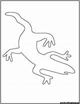 Outline Lizard Coloring Drawing Animal Outlines Pages Fun Getdrawings sketch template