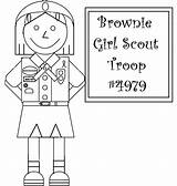 Coloring Scout Girl Template sketch template