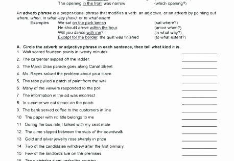 prepositional phrase worksheet  grade prepositional phrase worksheet