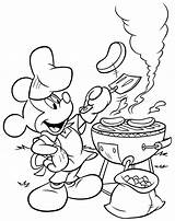 Coloring Pages Mickey Disney Printable Mouse Bbq Cooking Chef Da32 Make Colouring Goofy Summer Minnie Målarbilder Cruise Sheets Template Grilling sketch template