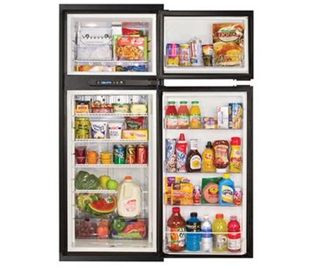 norcold    refrigerator double door black trim
