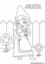 Gnomeo Julieta Juliette Juliet Gnomes Sherlock Colorir Gnomeu Coloriage Giulietta Romeo Ausmalbilder Desenhosparacolorir Kiddies Plantillas Sodom Gomorrah Kolorowanki sketch template