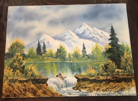 signed original bob ross painting rpics