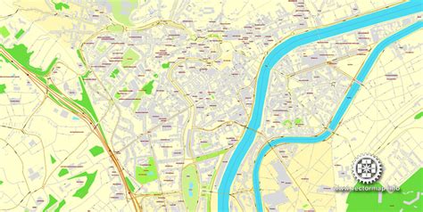 liege belgium printable vector street city plan map full editable adobe