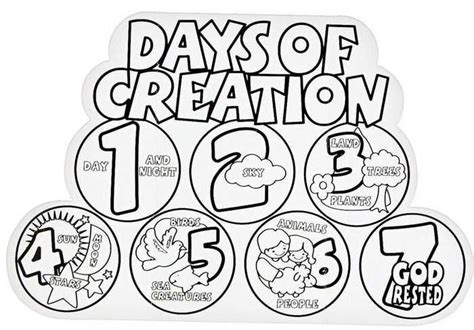 printable  days  creation coloring pages  marelytufrost