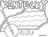 Kentucky Coloring Pages Derby State Sheets Pattern Getdrawings Flag Classroomdoodles Courthouse sketch template