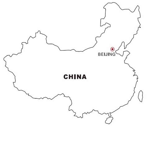 Map Of China Coloring Color Area