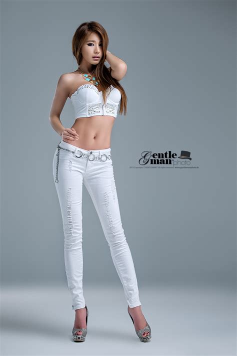 park si hyun sexy in white jeans korean models photos