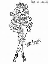 Ever After High Coloring Pages Briar Beauty Color Print Fun Kids sketch template