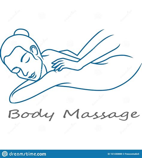 body massage logo isolated on white background stock vector