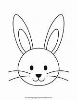 Head Bunny Rabbit Easter Coloring Outline Simple Drawing Pages Hase Printable Primarygames Colouring Face Color Template Clipart Von Hasen Print sketch template