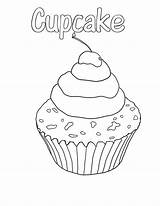 Wick Cupcake Coloring Top Delicious Little Netart sketch template